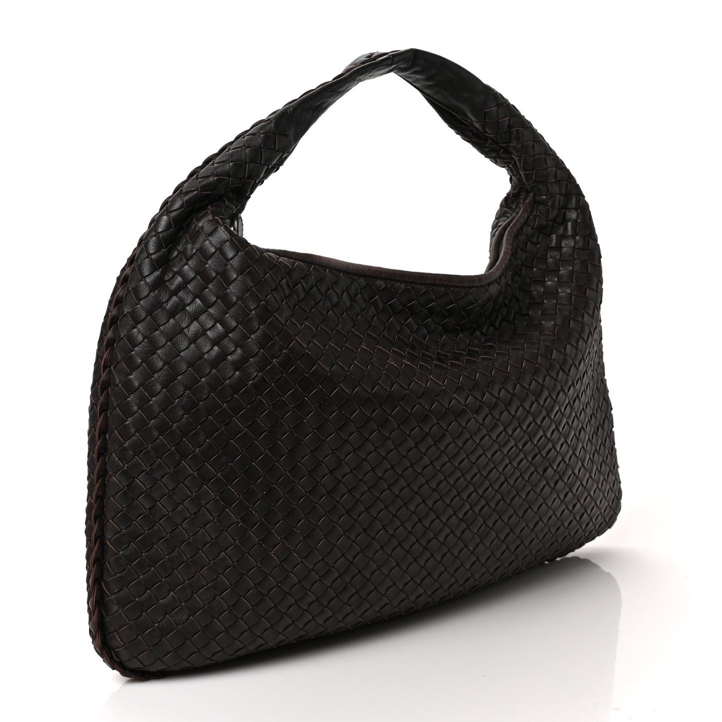Nappa Intrecciato Large Veneta Hobo Ebano