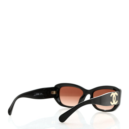 Chanel Acetate Rectangle Sunglasses 5493 Black 4 of 8