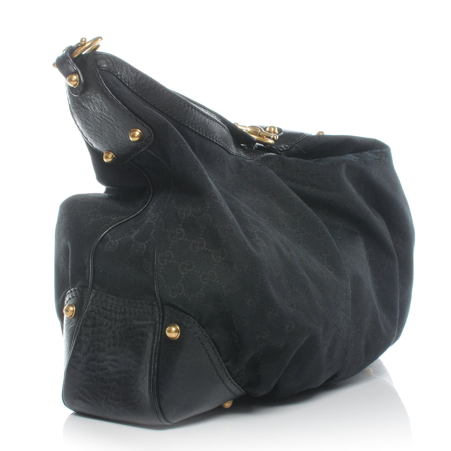 Monogram Large Jockey Hobo Black