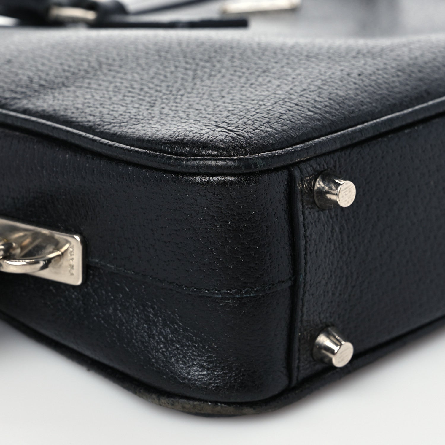 Prada Goatskin Bowling Bag Black 6 of 9