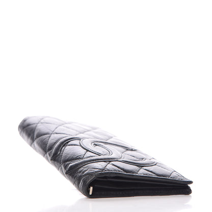 Chanel Aged Calfskin Quilted Cambon Yen Wallet Black 4 of 15