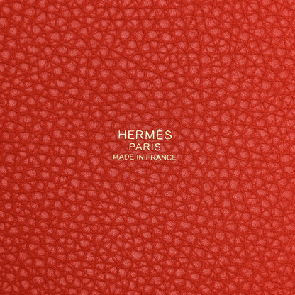 Hermes Taurillon Clemence Picotin Lock 18 PM Rouge Tomate 6 of 11
