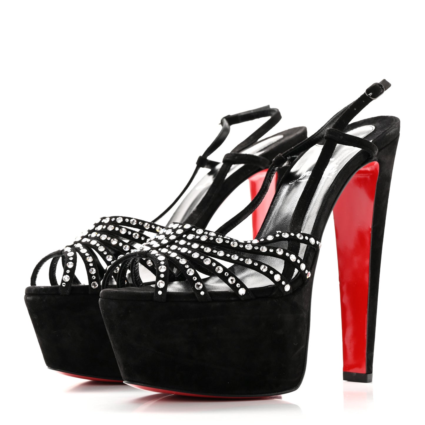 Suede Crystal Vegastrassima Alta 160 Pumps 38 Black