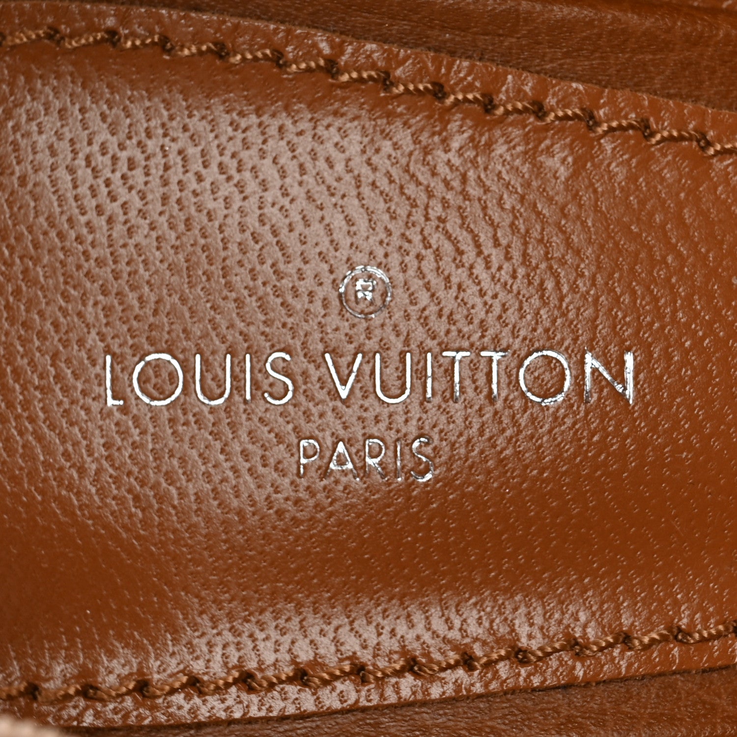 Louis Vuitton Grained Calfskin Horizon Sandals 37.5 Cognac Brown 7 of 8