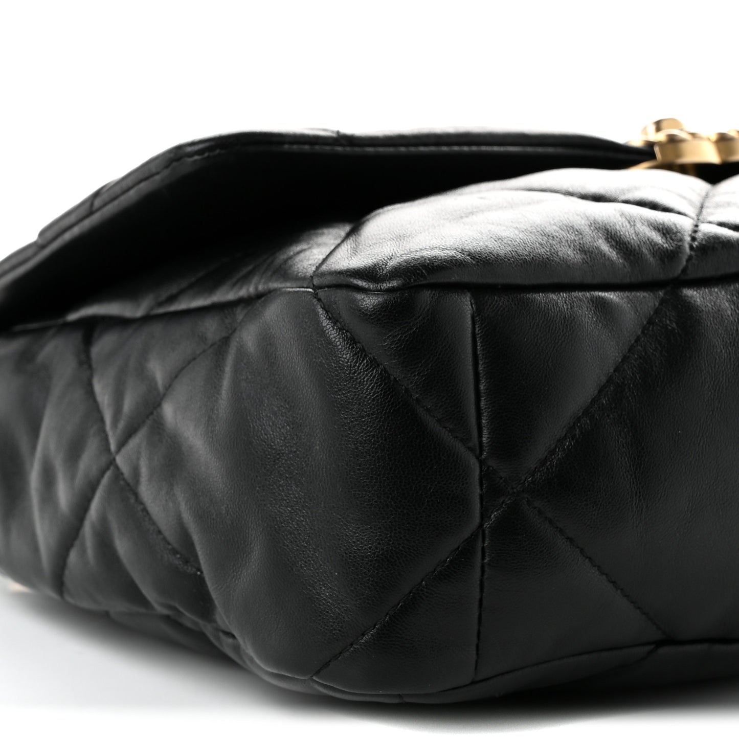 Lambskin Quilted Large Chanel 19 Flap Black