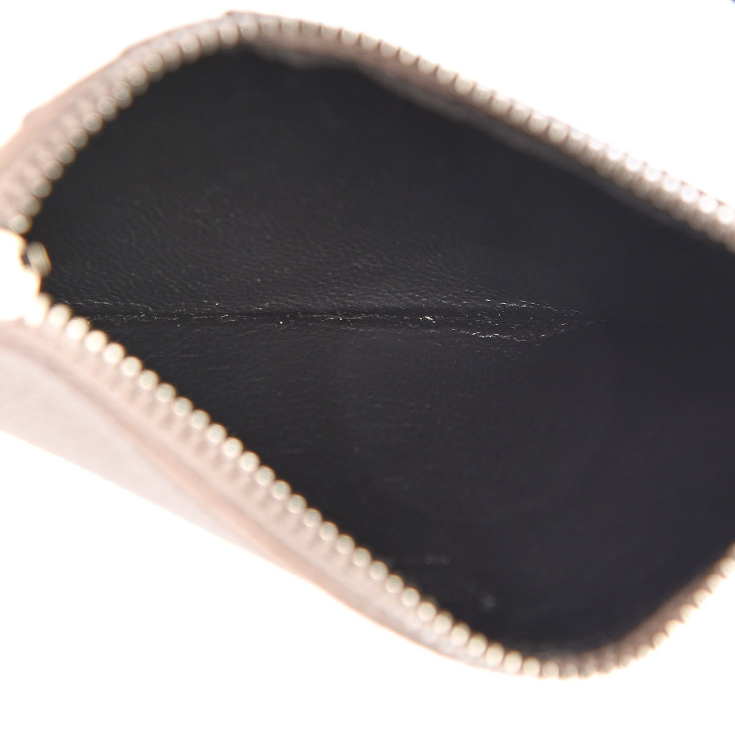 Saint Laurent Grained Calfskin 5 Fragments Zip Pouch Card Holder Marble Pink 5 of 7