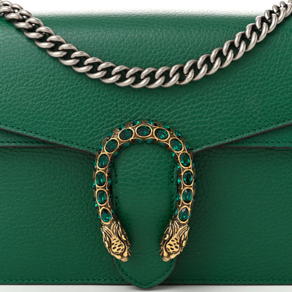 Gucci Pebbled Calfskin Small Dionysus Shoulder Bag Emerald 8 of 10