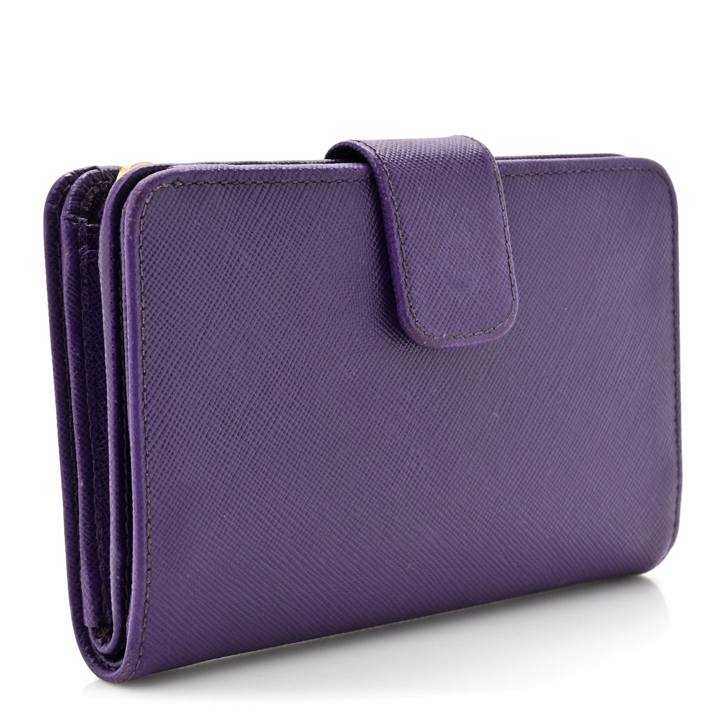 Saffiano Metal Coin Purse Purple