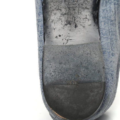 Chanel Iridescent Calfskin Cap Toe CC Ballerina Flats 39.5 Blue 8 of 12