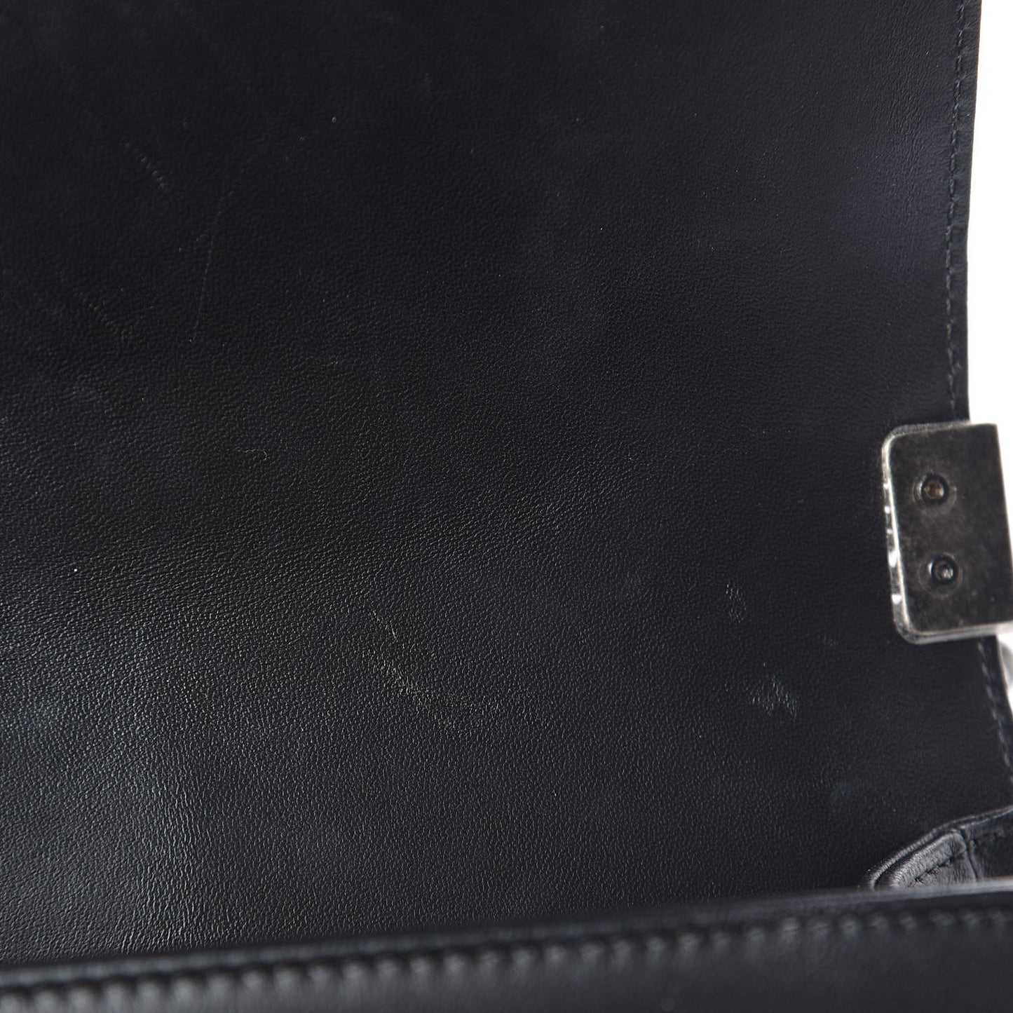 Lambskin Quilted Small Boy Flap Black