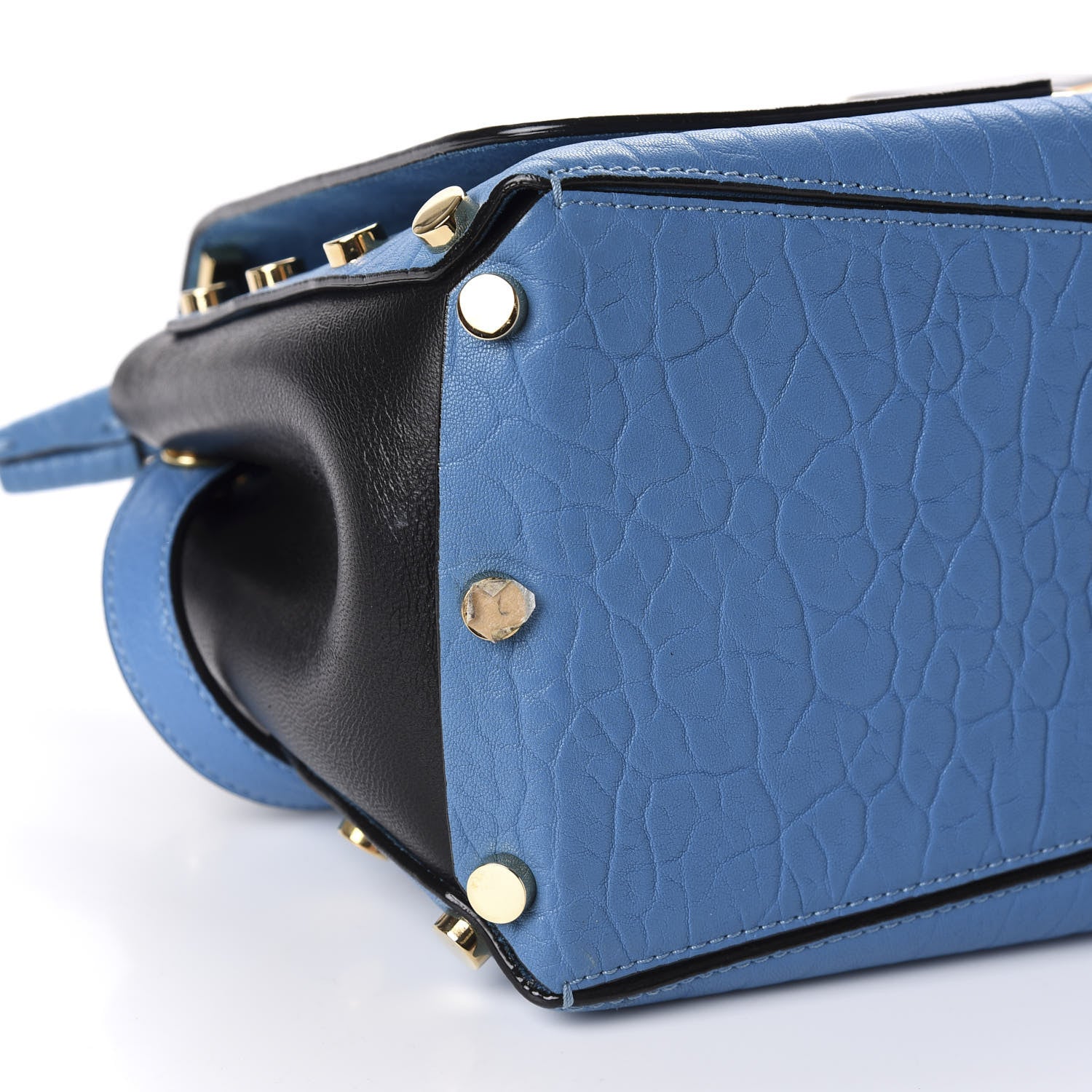 Jimmy Choo Grainy Calfskin Small Lockett Shoulder Bag Blue 6 of 12