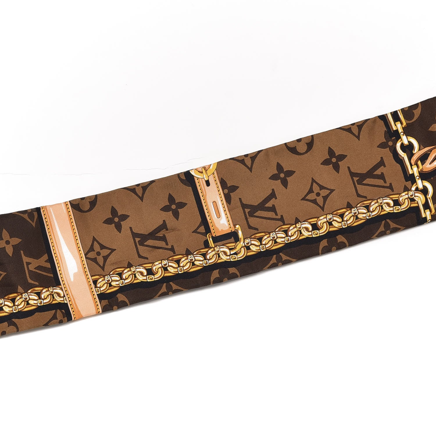 Louis Vuitton Silk Monogram Confidential Bandeau Brown 3 of 4