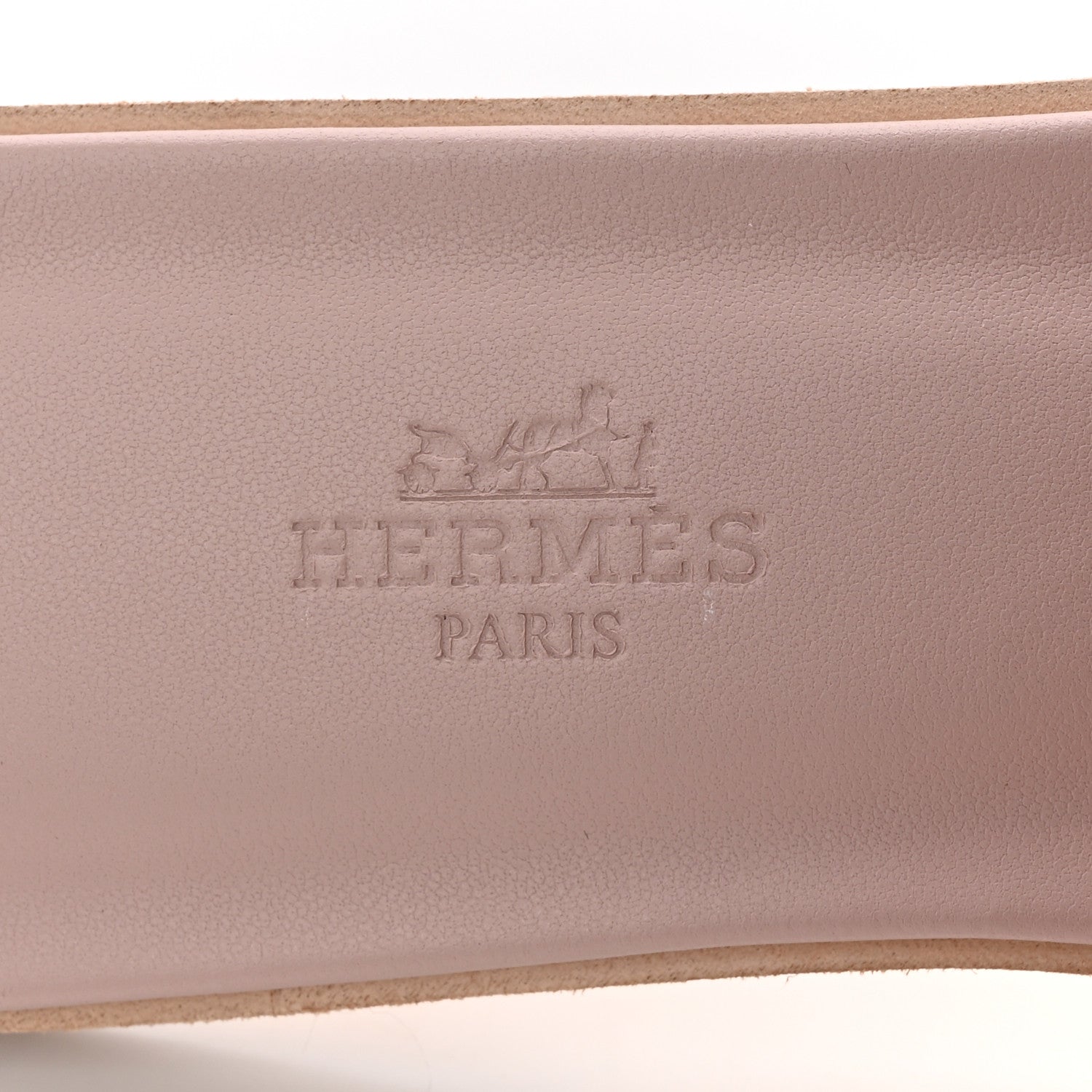 Hermes Epsom Oran Sandals 37 Rose Porcelaine 7 of 8