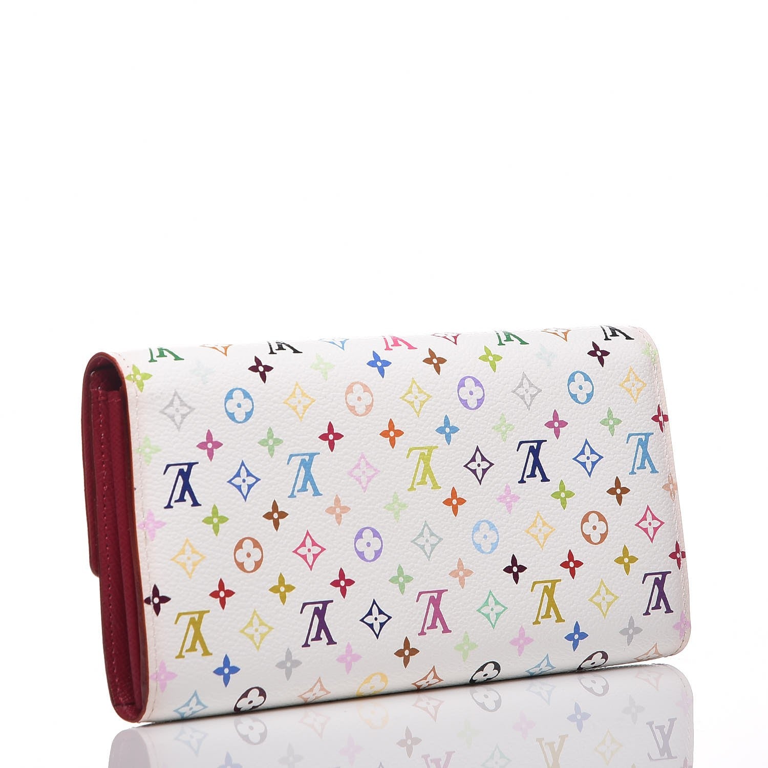 Louis Vuitton Monogram Multicolor Sarah Wallet White Eglantine 3 of 10