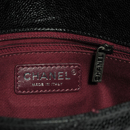 Chanel Crumpled Grained Calfskin CC Crave Jumbo Flap Black 7 of 8