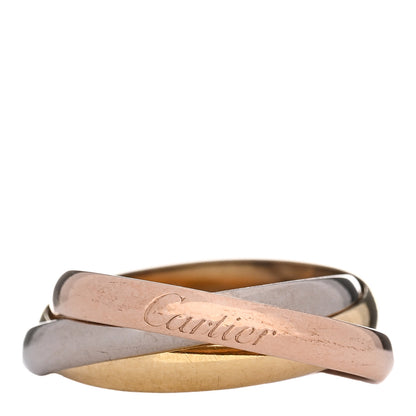 Cartier 18K Pink Yellow White Gold Small Trinity Ring 52 6 1 of 5