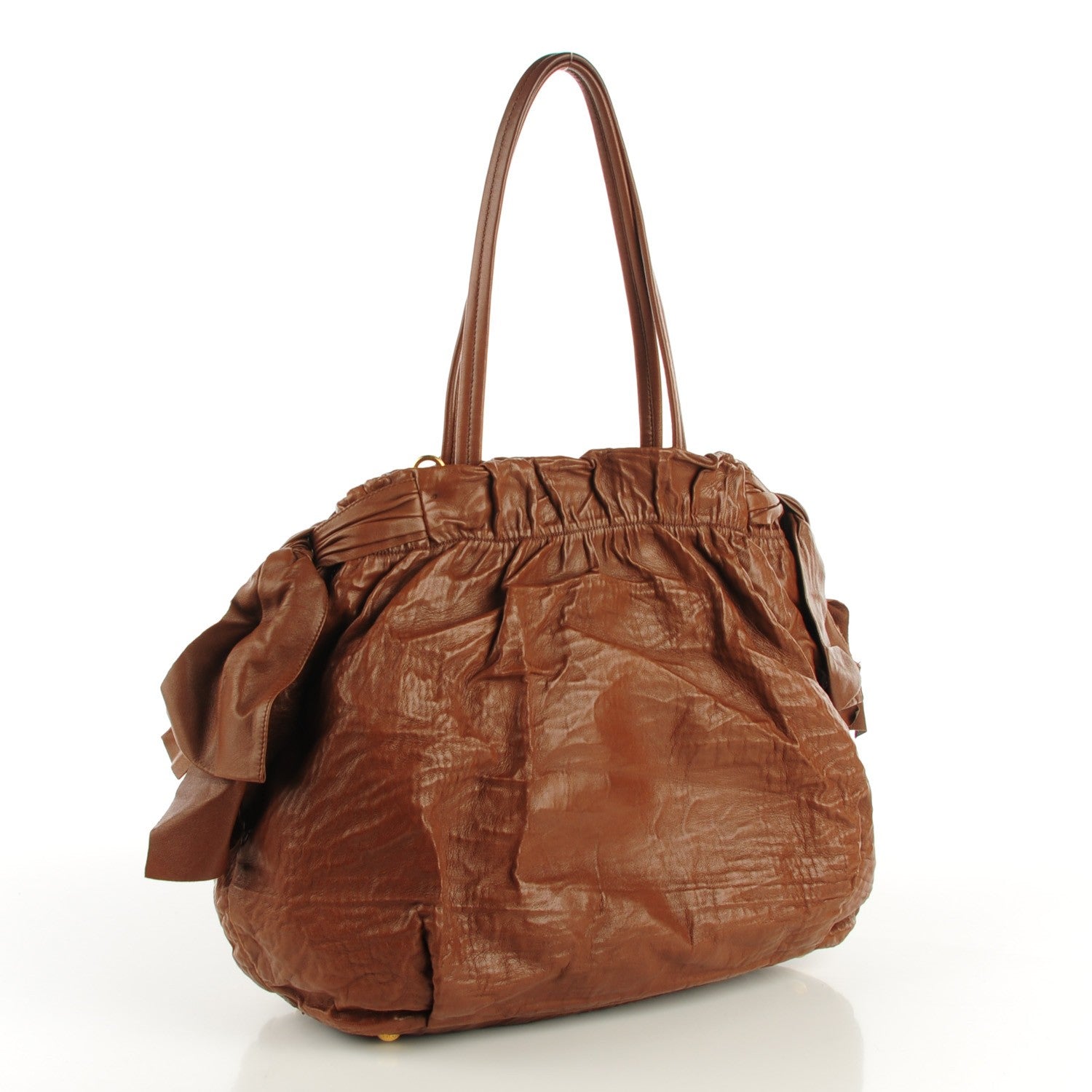 Prada Nappa Antique Bow Bag Cocco 3 of 8
