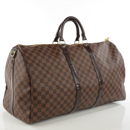 Louis Vuitton Damier Ebene Keepall Bandouliere 55 4 of 10