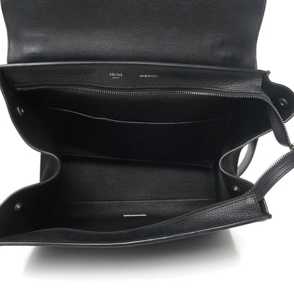 Celine Drummed Calfskin Suede Small Trapeze Black 5 of 11