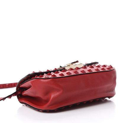 Valentino Garavani Vitello Monochrome Mini Rockstud All Over Flap Saddle Crossbody Bag Rosso Valentino 4 of 10