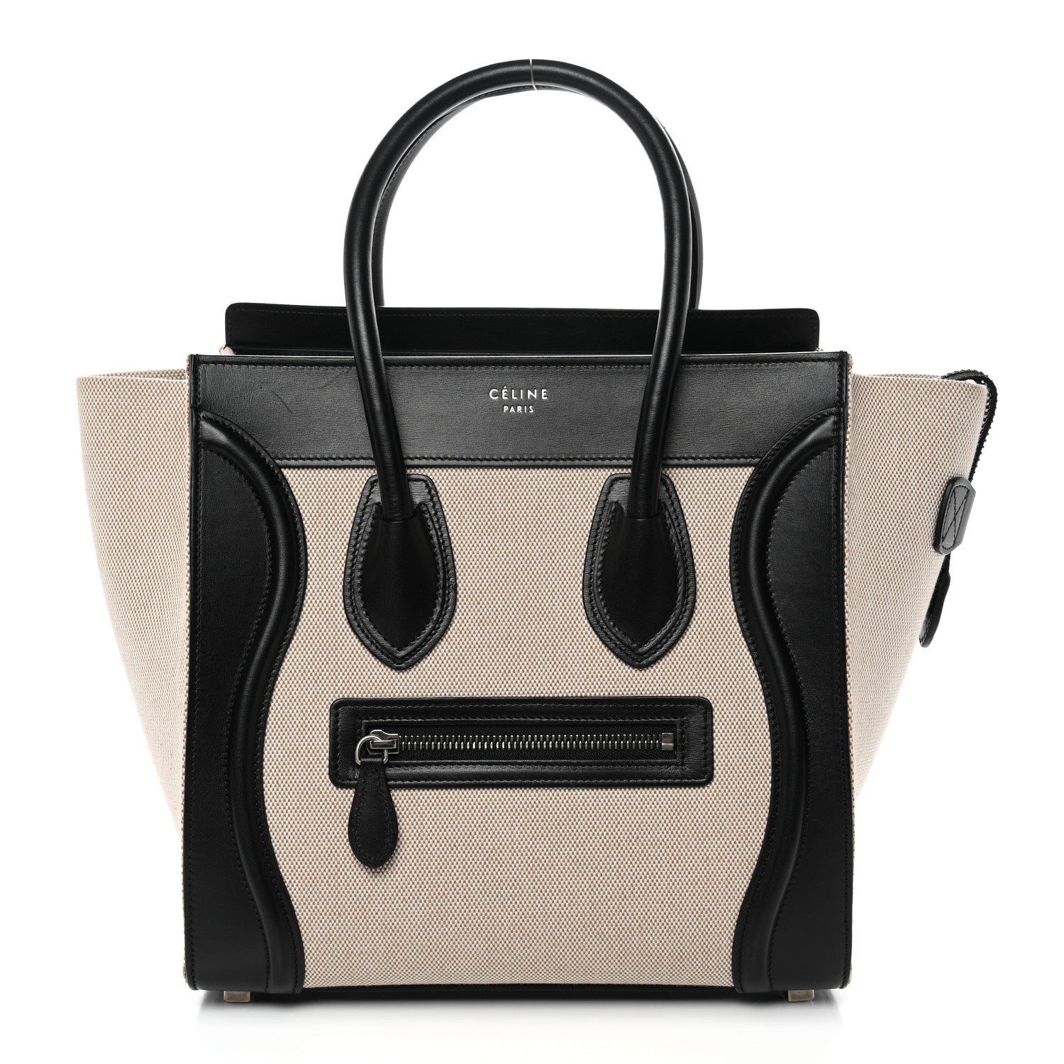 Celine Textile Smooth Calfskin Micro Bi-Color Luggage Natural 1 of 11