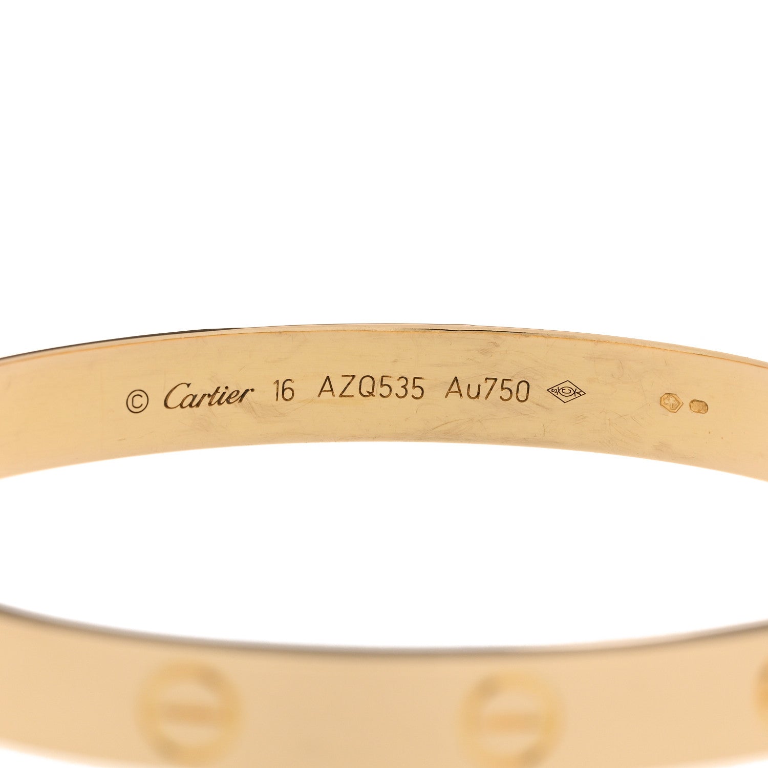 Cartier 18K Yellow Gold LOVE Bracelet 16 6 of 7