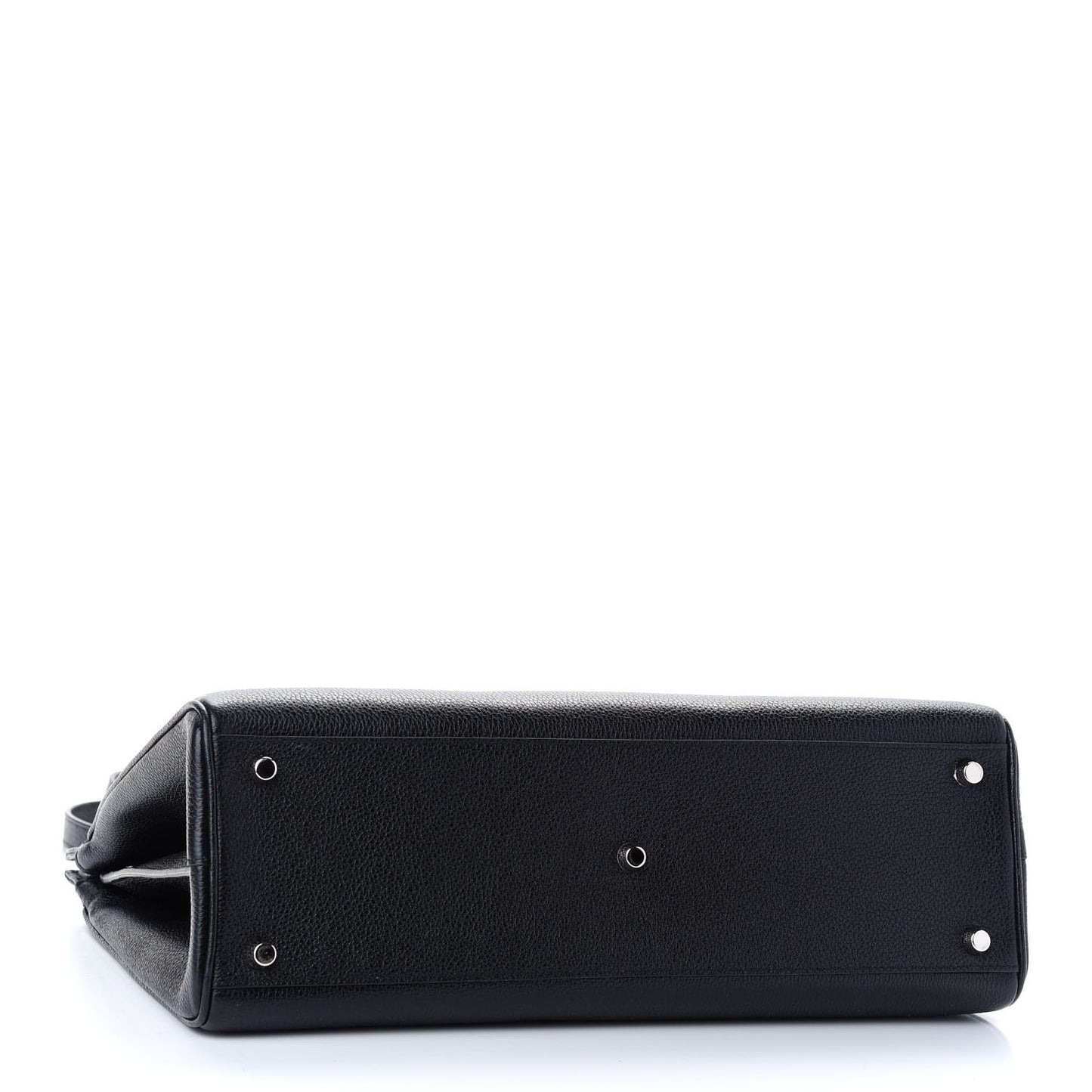 Grainy Calfskin Medium Zumi Top Handle Bag Black