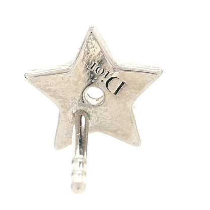 Christian Dior Crystal Star CD La Petite Tribal Earrings Silver 4 of 4