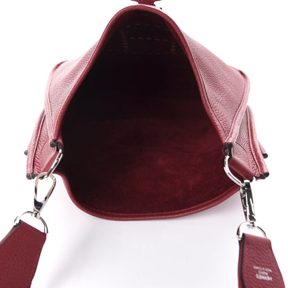 Hermes Taurillon Clemence Evelyne III PM Rouge Grenat 5 of 10