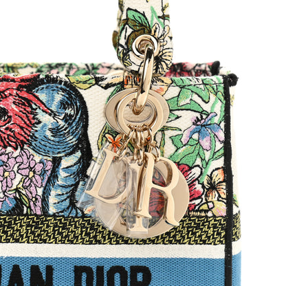 Christian Dior Canvas D-Constellation Embroidered Medium Lady D-Lite Latte Multicolor 7 of 9