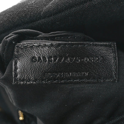 Saint Laurent Wool Jersey Quilted Medium Loulou Puffer Monogram Chain Black 7 of 11