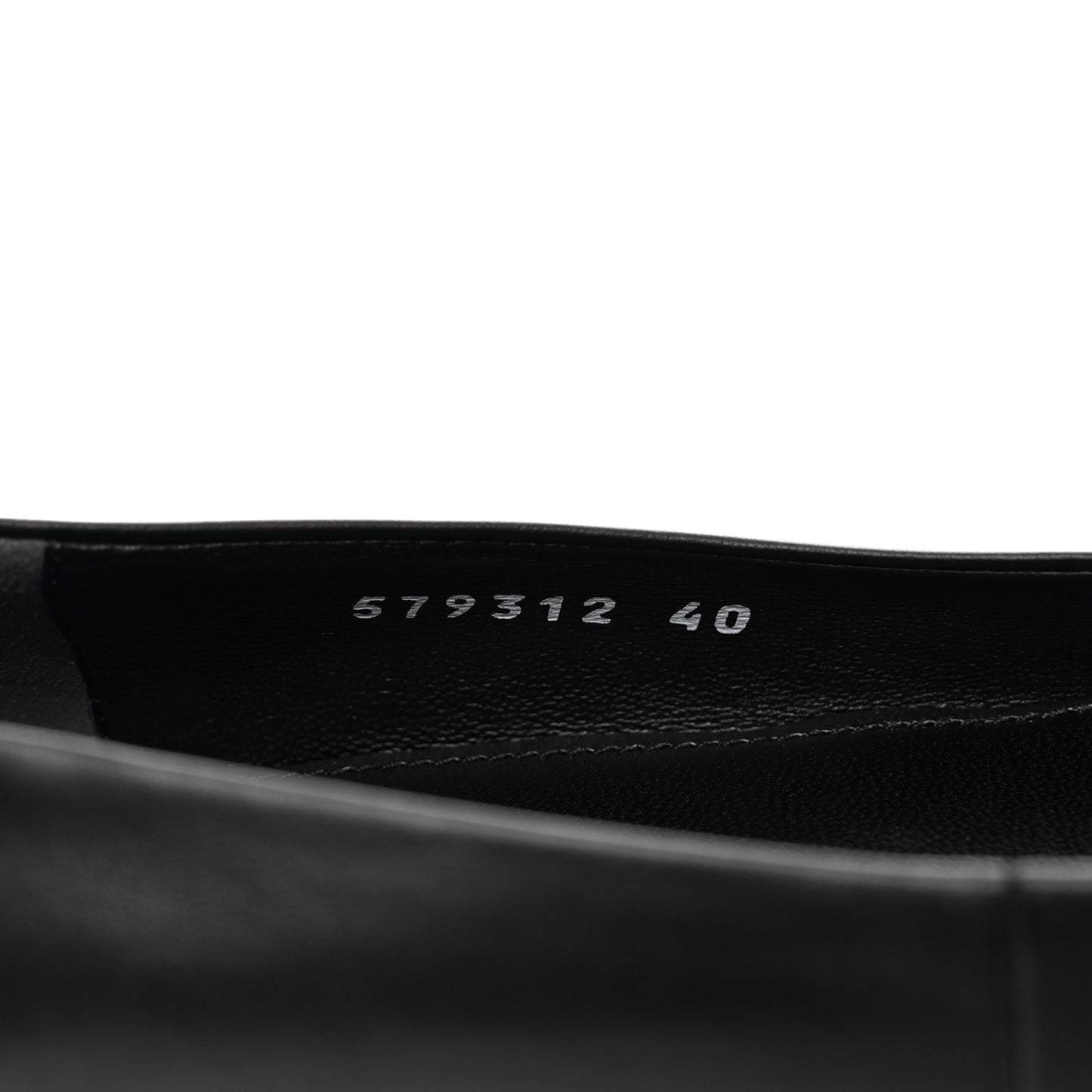 Nappa BB Knife Pointy Toe Ballerina Flats 40 Black
