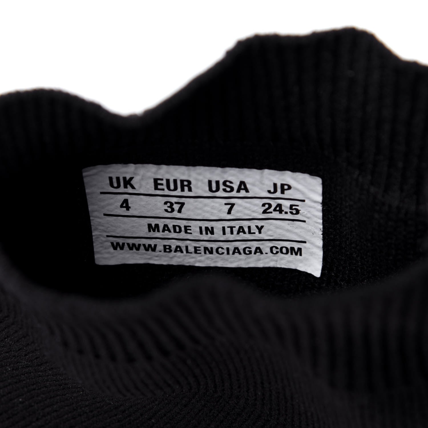 Balenciaga Neoprene Knit Womens Speed Sneakers 37 Black White 10 of 11