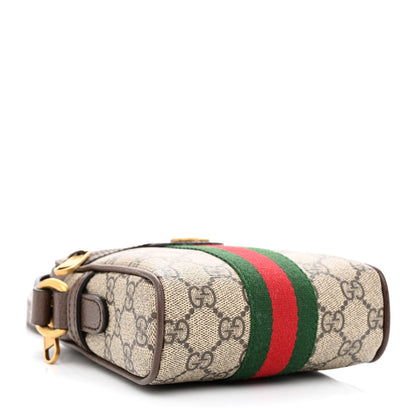 Gucci GG Supreme Monogram Web Mini Ophidia Messenger Brown 3 of 9