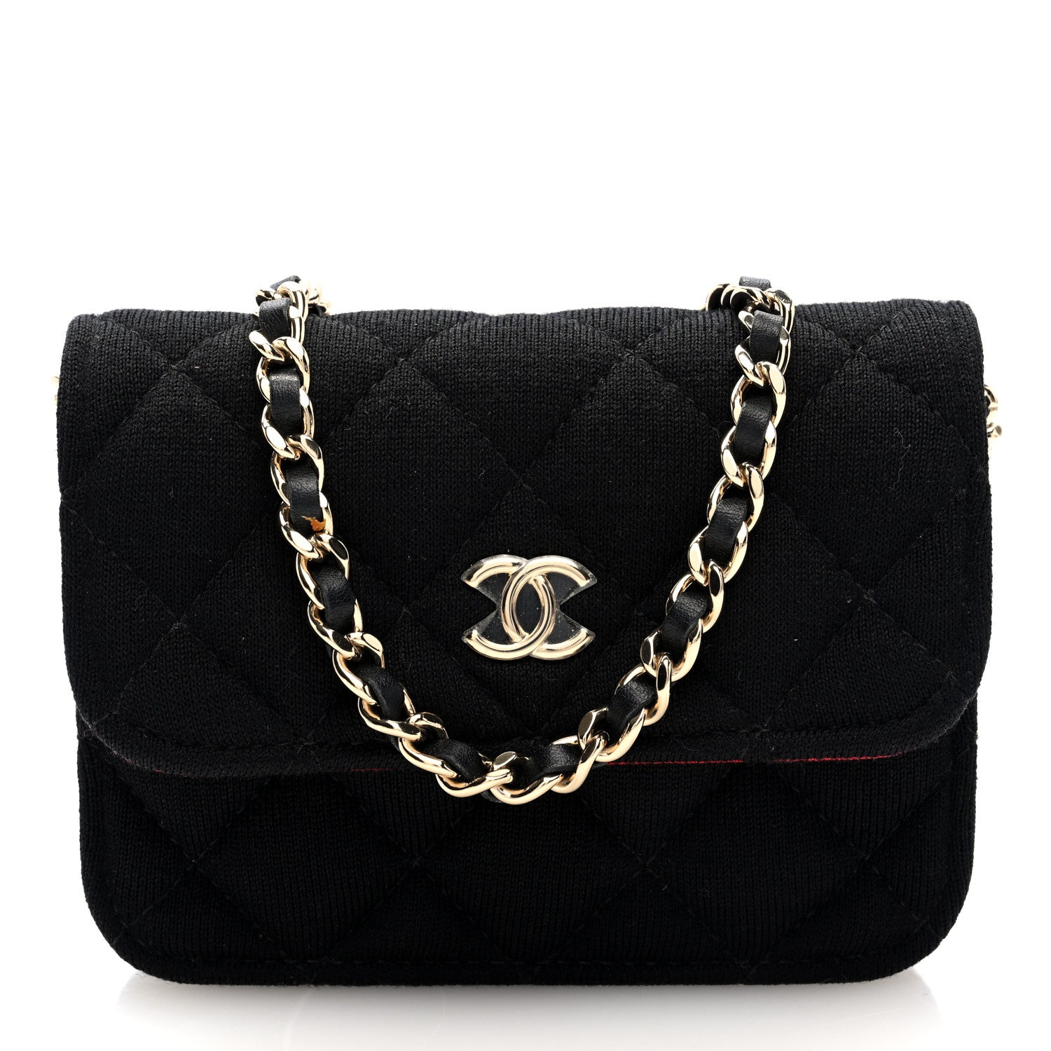 Chanel Jersey Quilted Micro Mini Flap Black 9 of 11