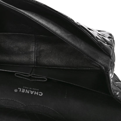 Chanel Patent Quilted Jumbo Double Flap Black 5 of 13