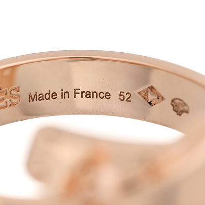 Hermes 18K Rose Gold Kelly Gavroche Ring 52 6 5 of 7