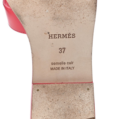 Hermes Calfskin Oran Sandals 37 Rouge Bali 8 of 19