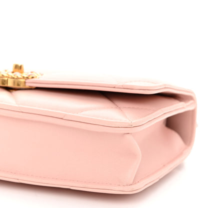 Chanel Lambskin Quilted Chanel 19 Wallet On Chain WOC Light Pink 11 of 11