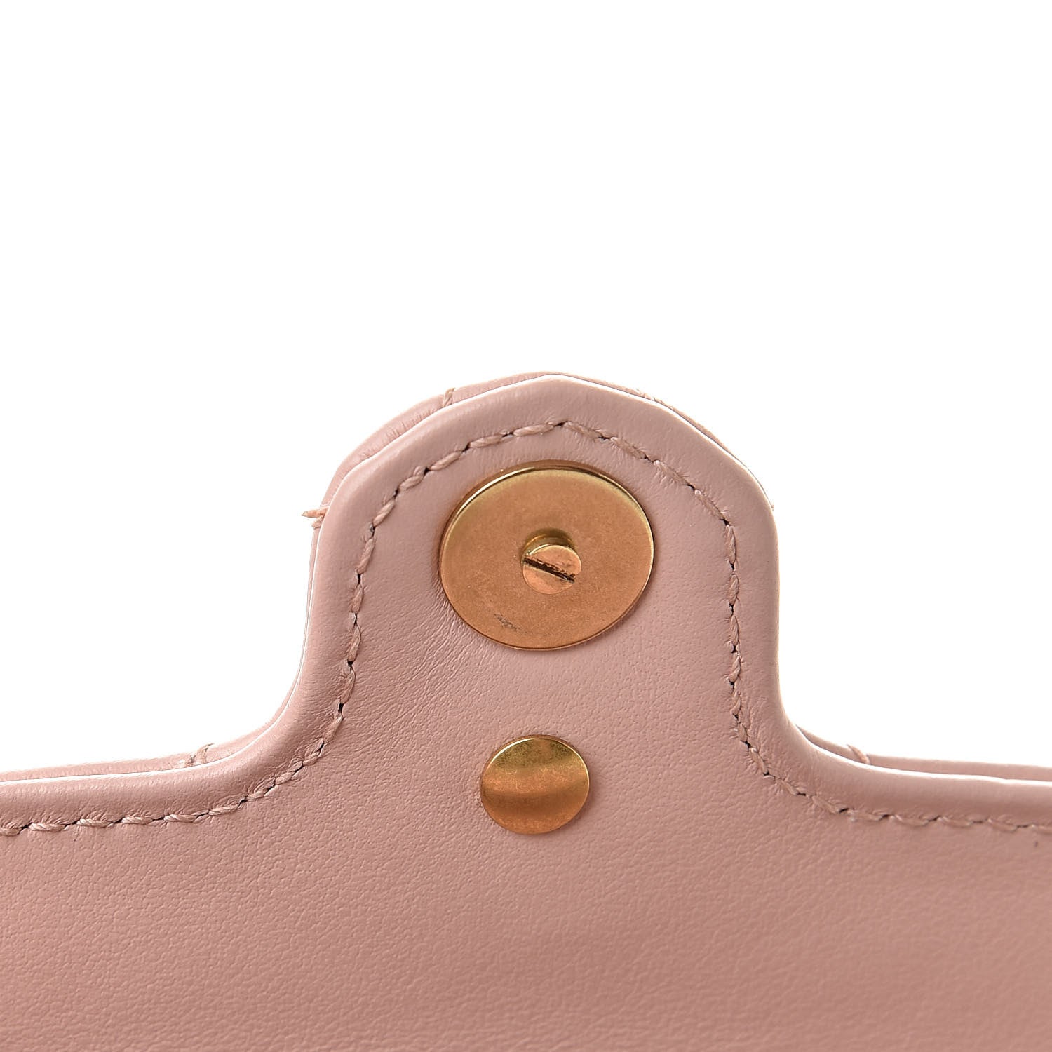 Gucci Calfskin Matelasse Heart GG Marmont 2.0 Coin Purse On A Chain Perfect Pink 7 of 8
