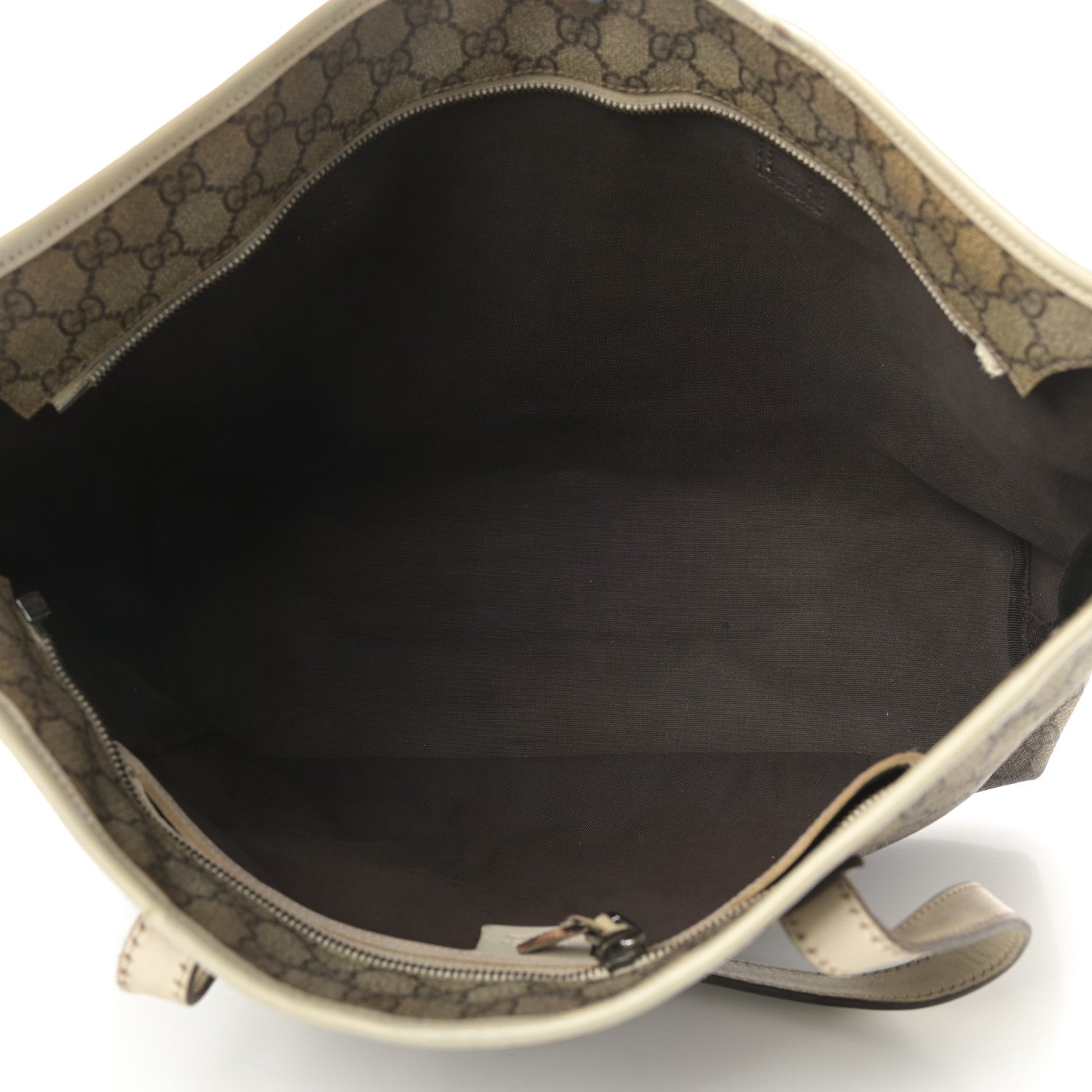 Gucci GG Supreme Monogram Medium Zippered Shopping Tote Off White 5 of 21