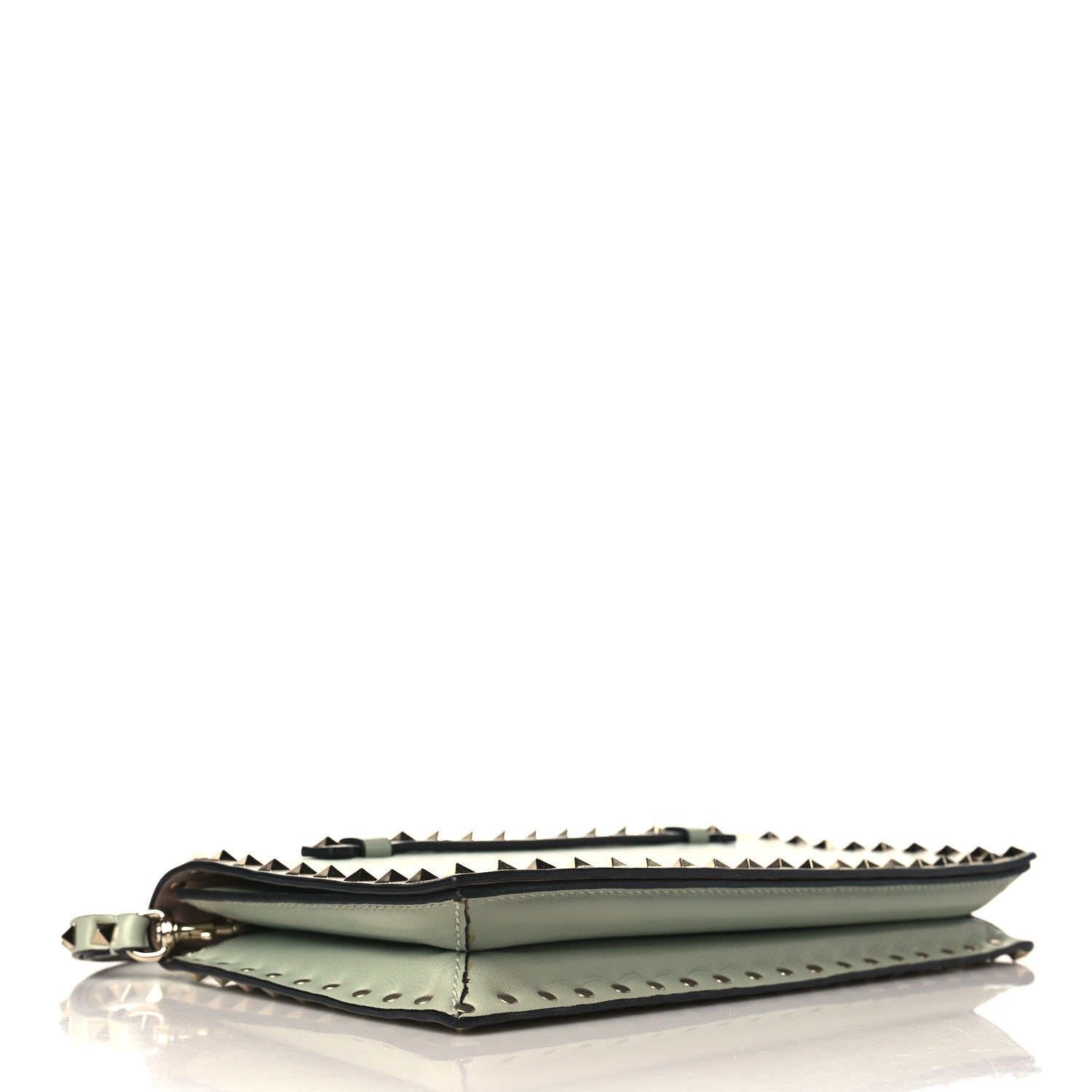 Valentino Garavani Nappa Rockstud Wristlet Clutch Green Tea Sorbet 4 of 10