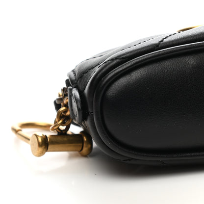 Gucci Calfskin Matelasse GG Marmont Key Pouch Black 8 of 9