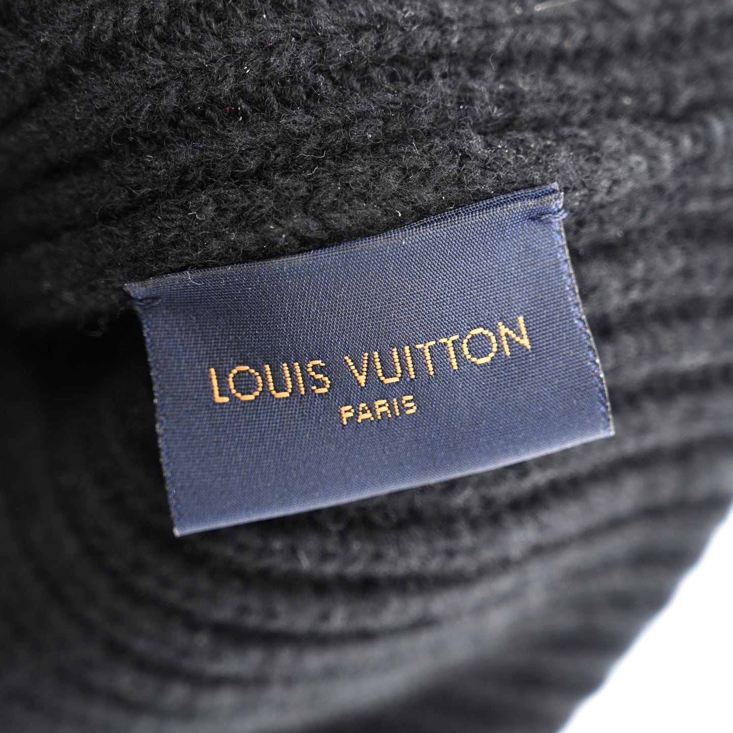 Wool LV initials Monogram Beanie Hat Black