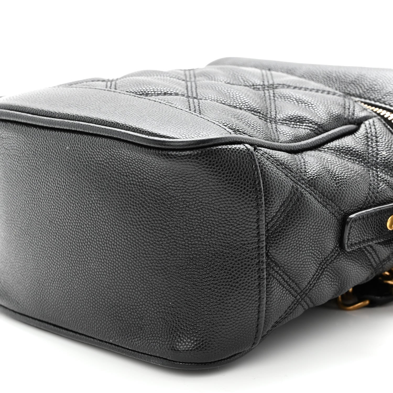 Saint Laurent Grain de Poudre Quilted 80's Vanity Bag Black 9 of 11