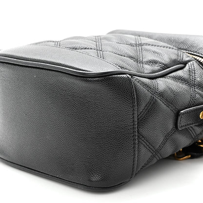 Saint Laurent Grain de Poudre Quilted 80's Vanity Bag Black 9 of 11