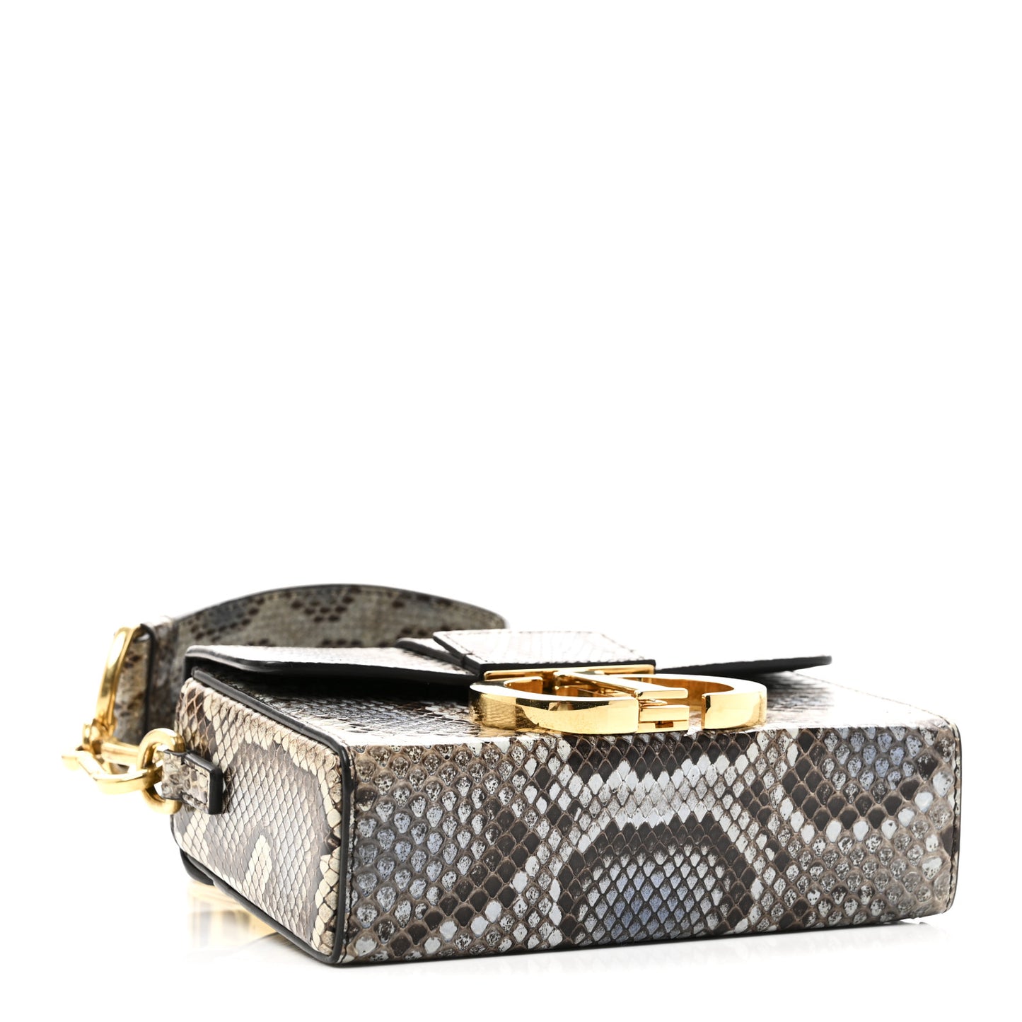 Snakeskin 30 Montaigne Box Bag Beige Multicolor