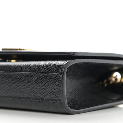 Saint Laurent Grain De Poudre Small Monogram Kate Satchel Black 10 of 10