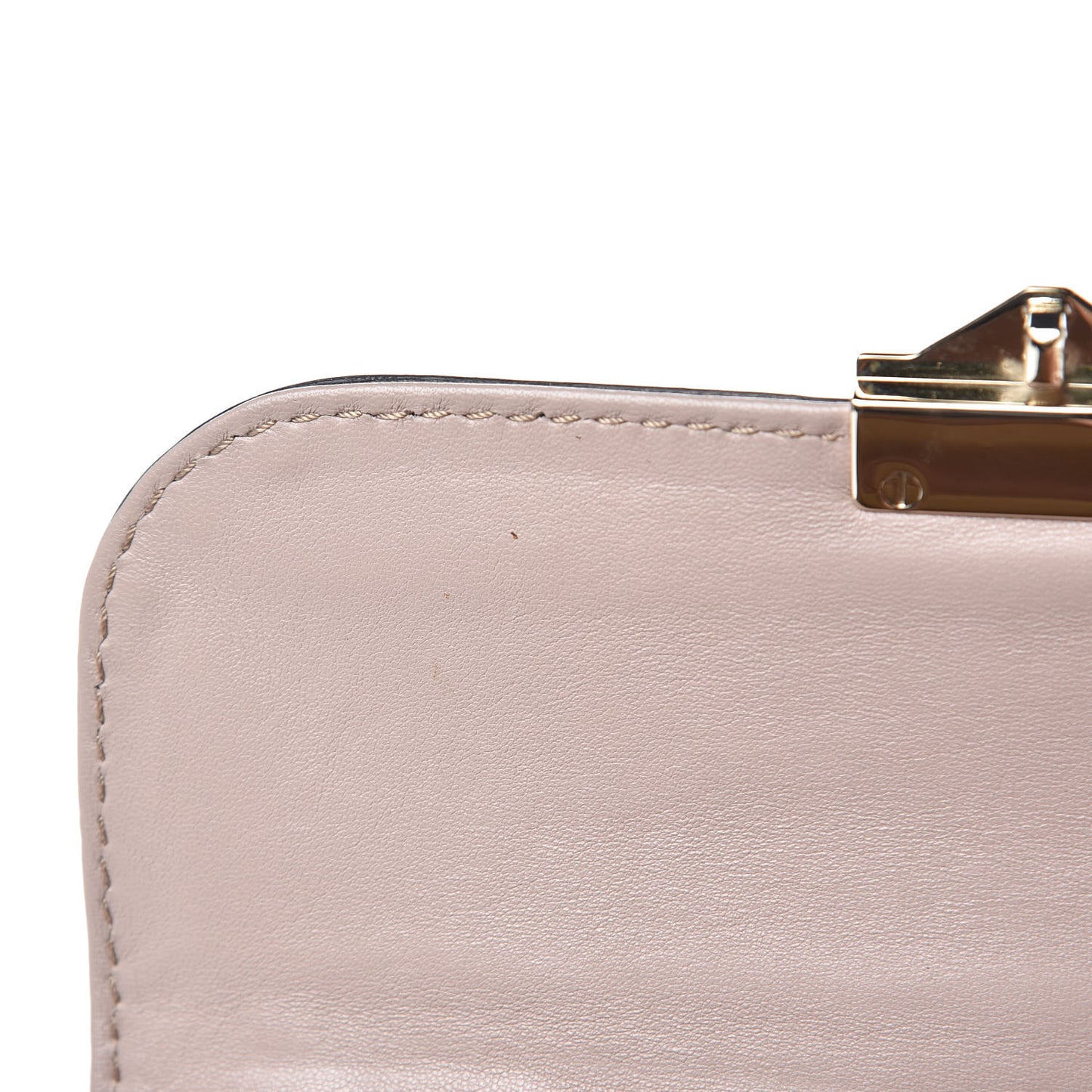 Calf Hair Leopard Print Small Glam Lock Rockstud Flap Blush