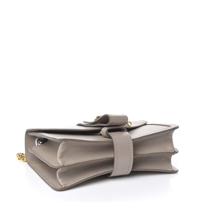 Chloe Shiny Goatskin Calfskin Aby Chain Shoulder Bag Motty Grey 4 of 9
